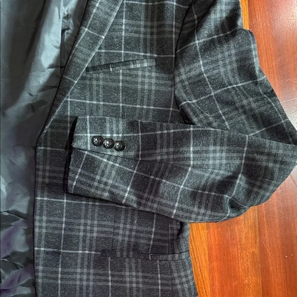 Zara Man Dark Gray Plain Blazer, sz 36 - Picture 7 of 9